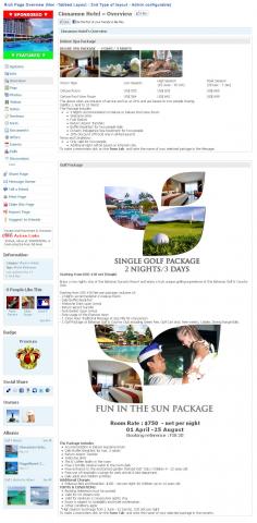 Rich Page Overview (Non -Tabbed Layout : 2nd Type of layout - Admin configurable)