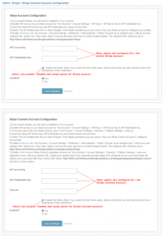 Admin: Stripe / Stripe Connect Account Configuration