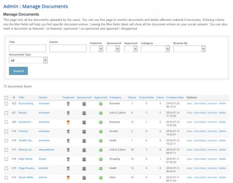 Manage Documents