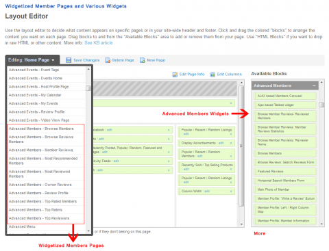 Widgetized Member Pages and Various Widgets