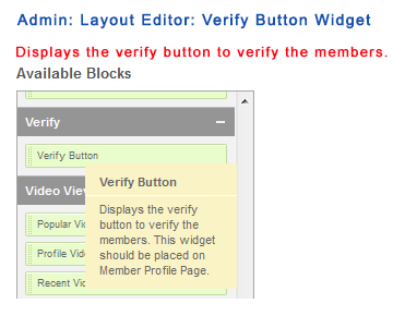 Admin: Layout Editor: Verify Button Widget