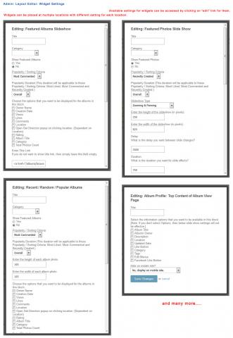 Admin: Layout Editor: Widget Settings