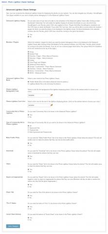 Admin: Photo Lightbox Viewer Settings