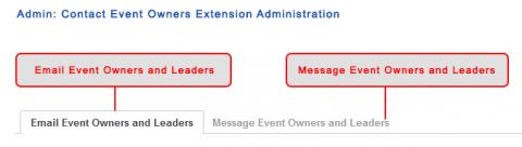 Admin: Contact Event Owners Extension Administration