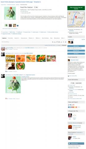 Event Profile (Example of possible Events Profile page - Template 3)