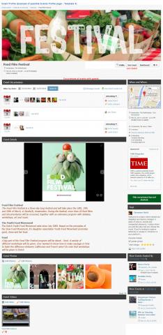Event Profile (Example of possible Events Profile page - Template 4)