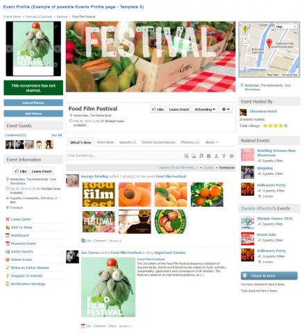 Event Profile (Example of possible Events Profile page - Template 5)
