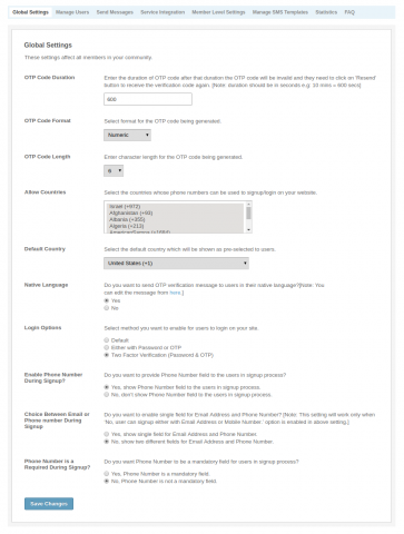 Global Settings: Separate Field for Phone Number & Email Address