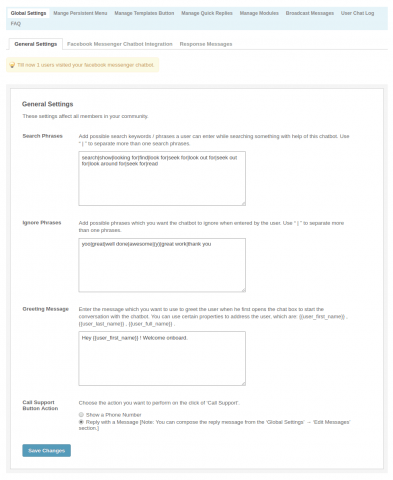 Admin: Global Settings - General Settings