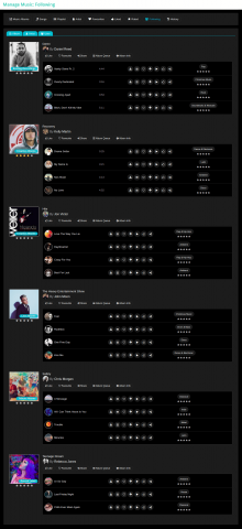 Manage Music: Following