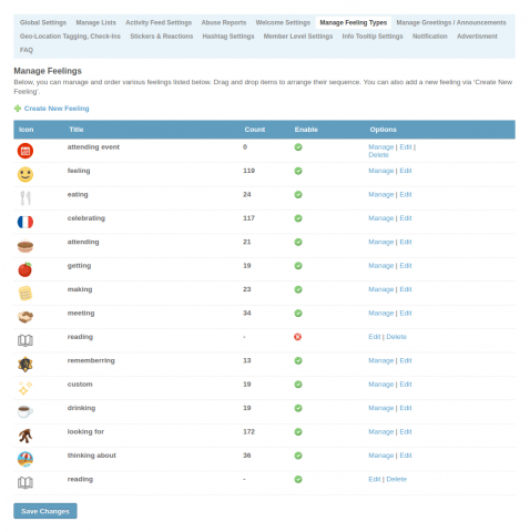 Admin: Manage Feeling Types