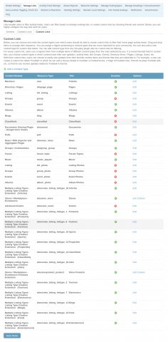 Admin: Manage Lists - Custom Lists