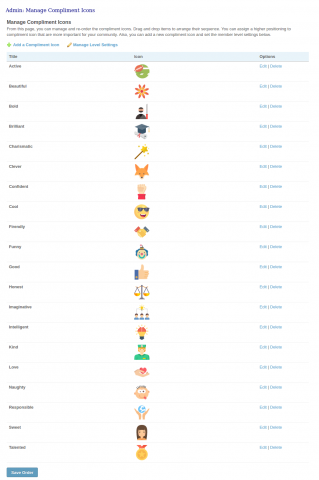 Admin: Manage Compliment Icons