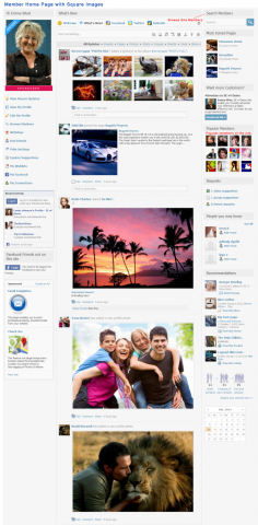 Members Home Page with Square Images