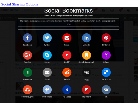 Social Sharing Options