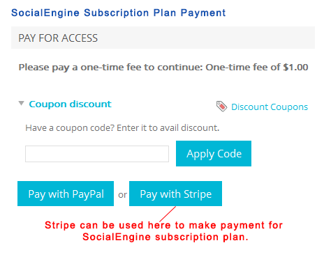 SocialEngine Subscription Plan Payment