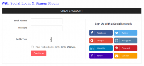 With Social Login Plugin