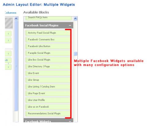 Admin Layout Editor: Multiple Widgets