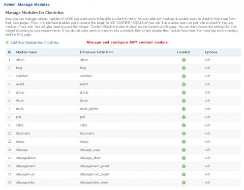 Admin: Manage Modules