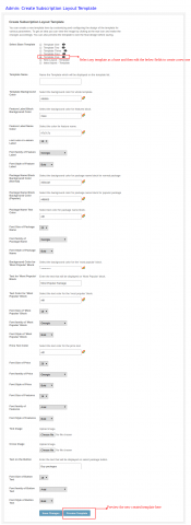 Admin: Create Subscription Layout Template