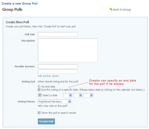 Create a new Group Poll