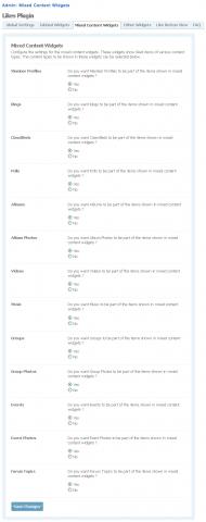 Admin: Mixed Content Widgets