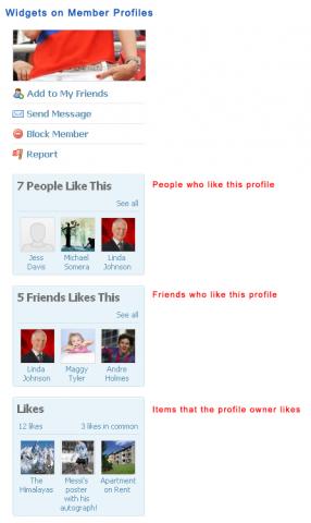 Widgets on Member Profiles