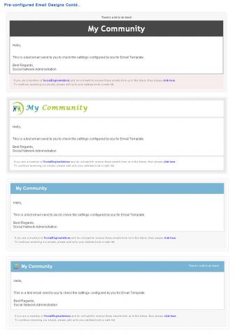Pre-configured Email Designs Contd..