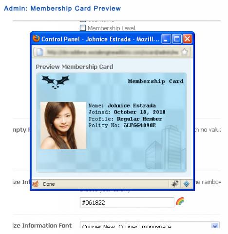 Membership Card Preview