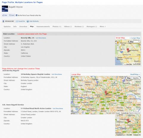 Page Profile: Multiple Locations for Pages