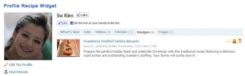 Profile Recipe Widget