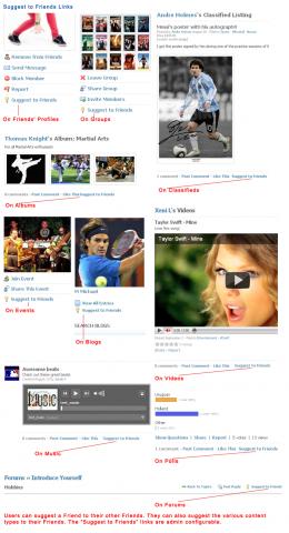 Suggest to Friends Links