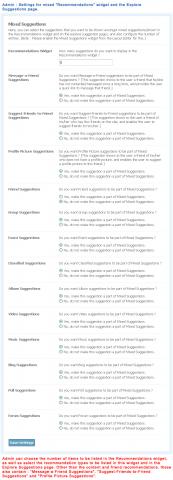Admin : Settings for mixed 