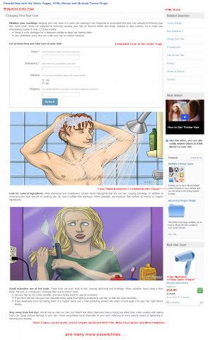 Possibilities with the Static Pages, HTML Blocks and Multiple Forms Plugin