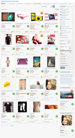 Widgetized Browse Products Page