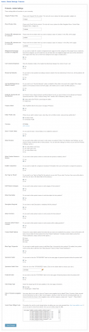 Admin: Global Settings: Products